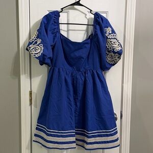 She + Sky Dusty Royal Blue Dress